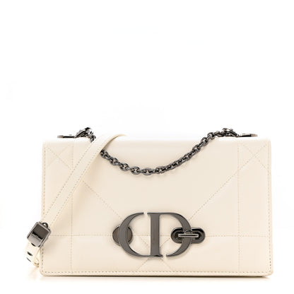 Christian Dior Lambskin Maxi Cannage 30 Montaigne Chain Top Handle Bag Off White 1 of 10