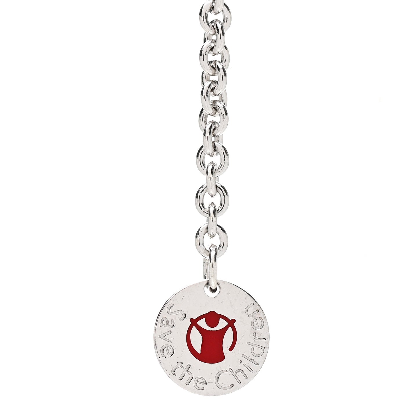 Sterling Silver Ceramic Save The Children Pendant Necklace