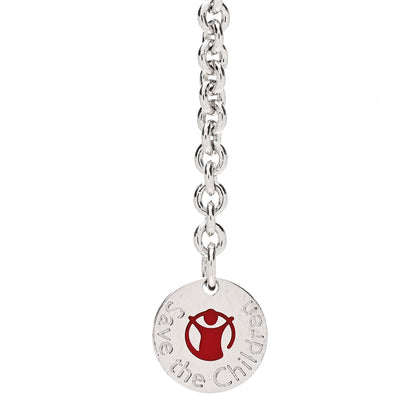 Bulgari Sterling Silver Ceramic Save The Children Pendant Necklace 7 of 7