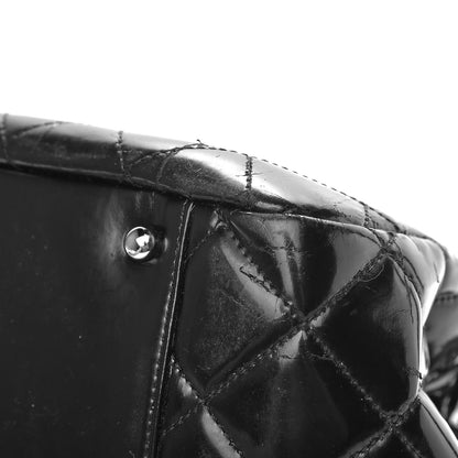 Chanel Vinyl Quilted Mademoiselle Accordion Flap Black 13 of 21