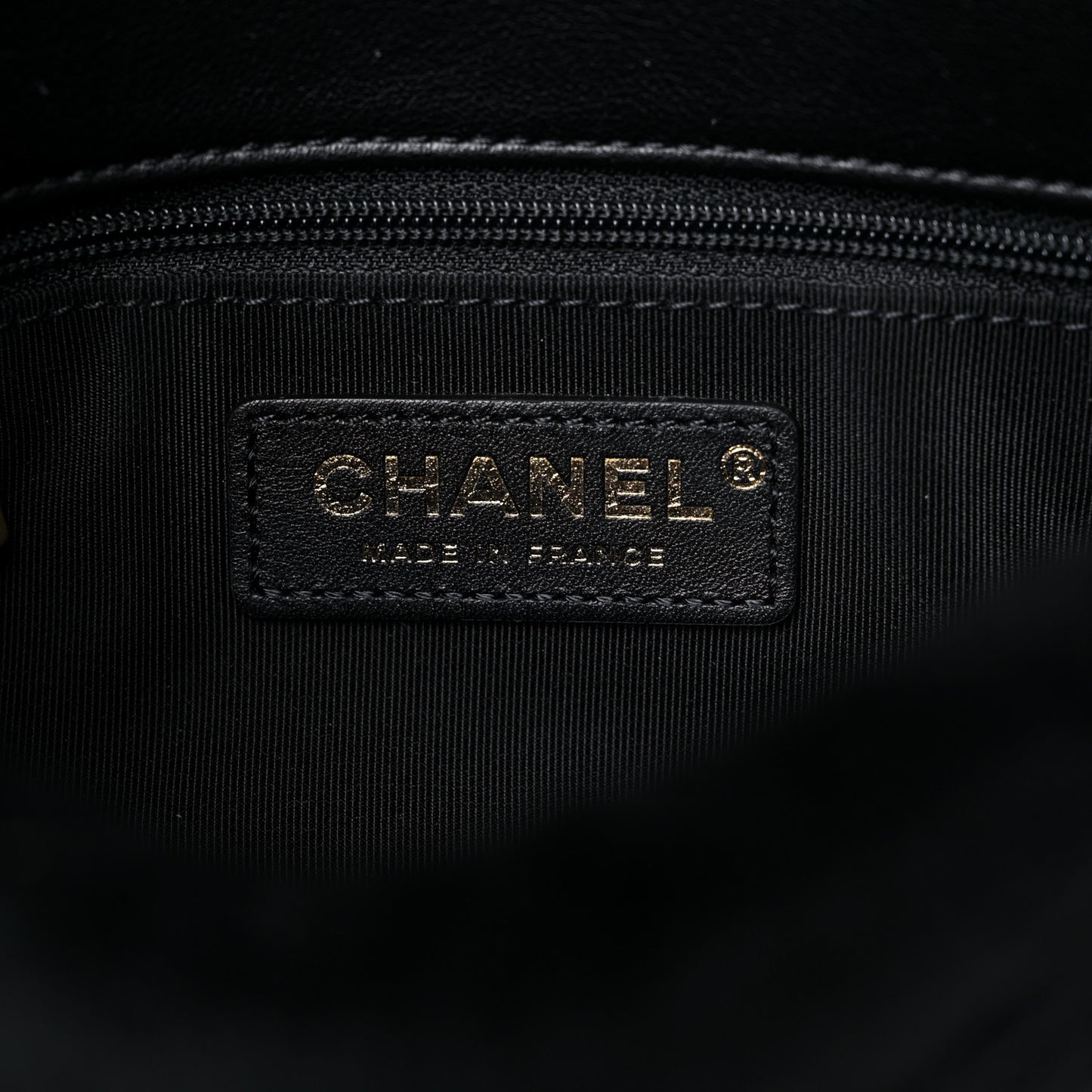 Shearling Quilted Single Flap Black