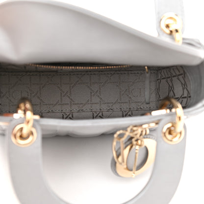 Christian Dior Metallic Lambskin Cannage Mini Lady Dior Grey 5 of 10