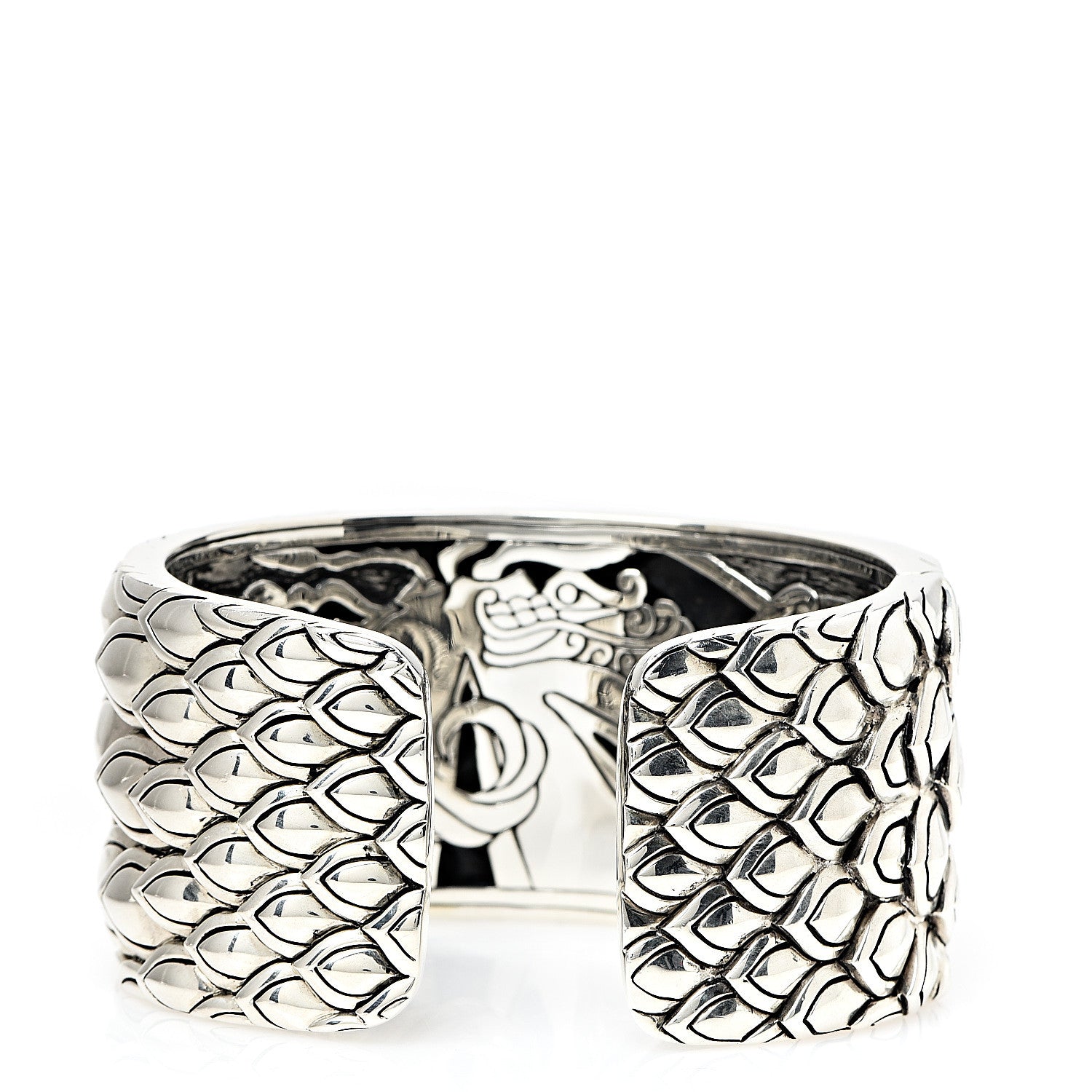 John Hardy Sterling Silver 18K Yellow Gold Wide Naga Legends Cuff Bracelet 2 of 5