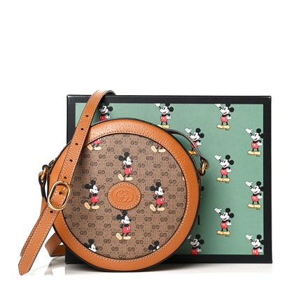 Gucci X DISNEY Mini Vintage GG Supreme Monogram Mickey Mouse Round Shoulder Bag Beige Vintage Sun Oil 11 of 11