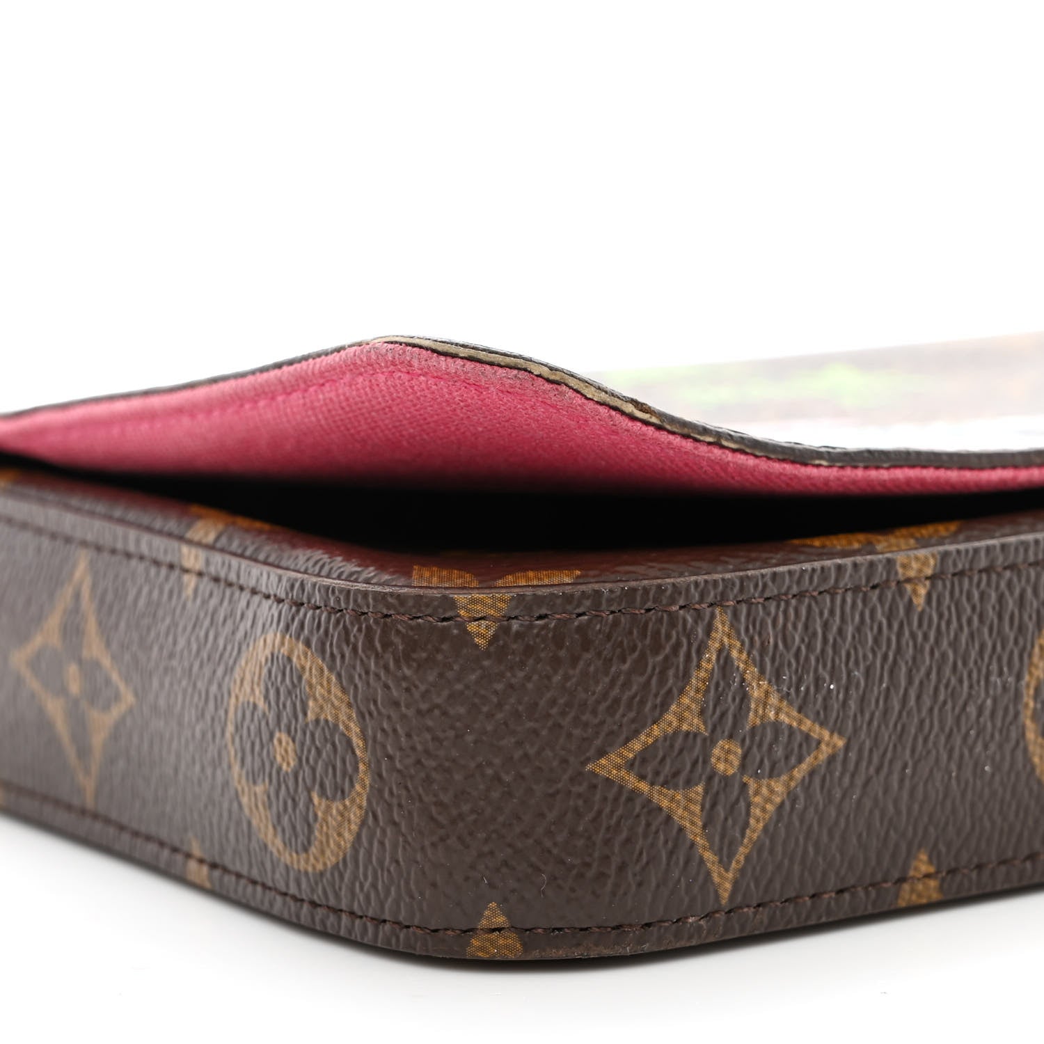 Louis Vuitton Monogram 2021 Christmas Animation Hollywood Pochette Felicie Chain Wallet Fuchsia 12 of 18