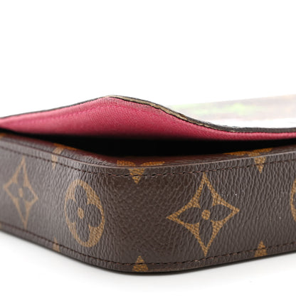 Louis Vuitton Monogram 2021 Christmas Animation Hollywood Pochette Felicie Chain Wallet Fuchsia 12 of 18