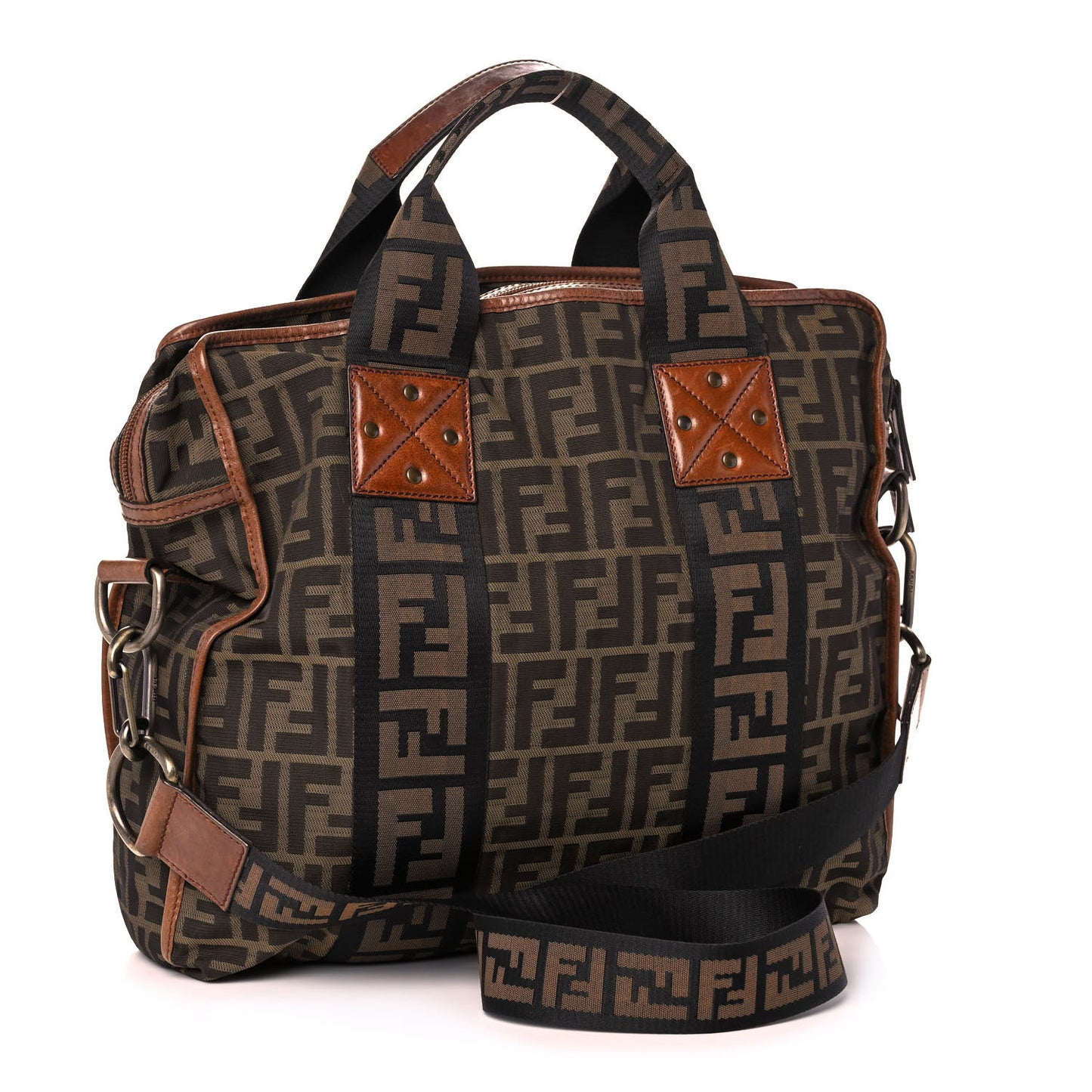 Zucca Vitello Patchwork Convertible Tote Tobacco Sabbia