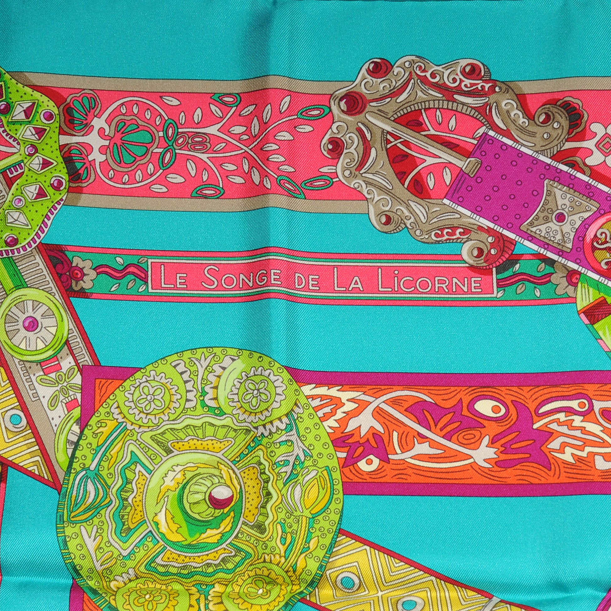 Hermes Silk Le Songe De La Licorne Scarf 90 4 of 5