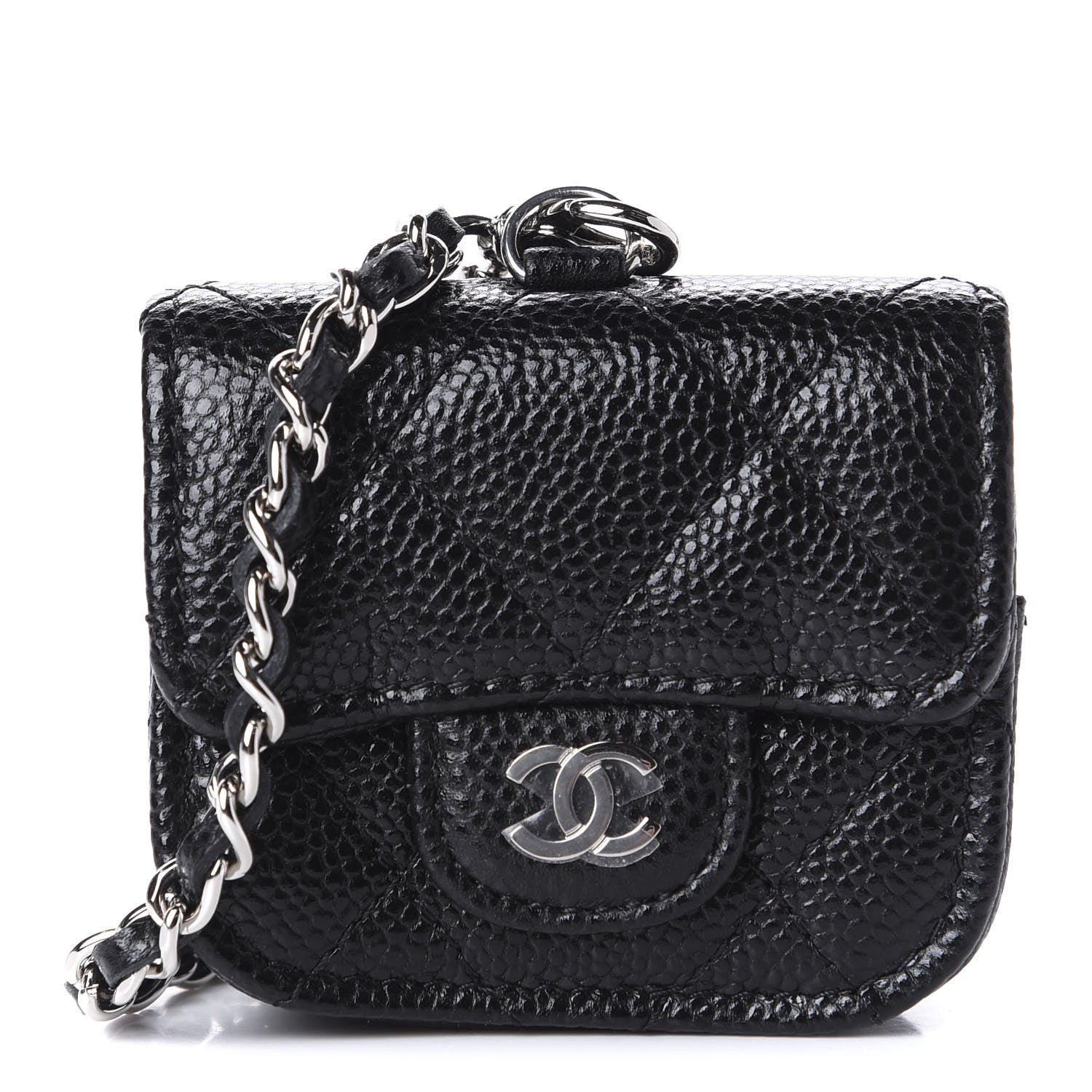 Chanel Caviar Quilted Airpods Pro Case Black 1 of 8