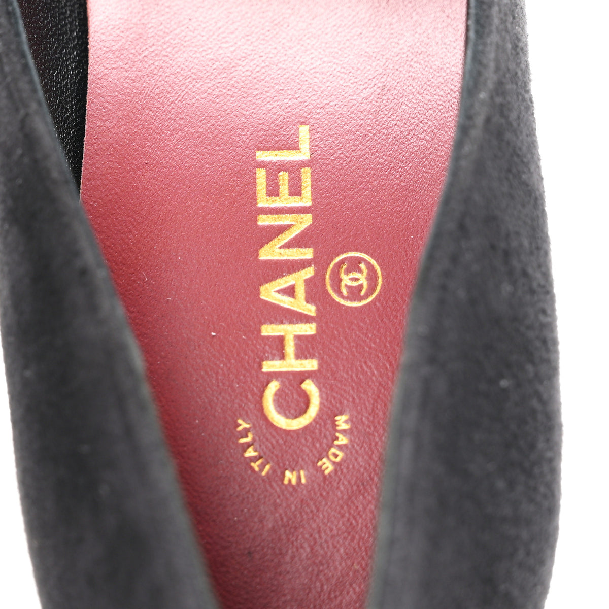 Chanel Suede Patent Calfskin Cap Toe CC Pumps 39.5 Black 8 of 10