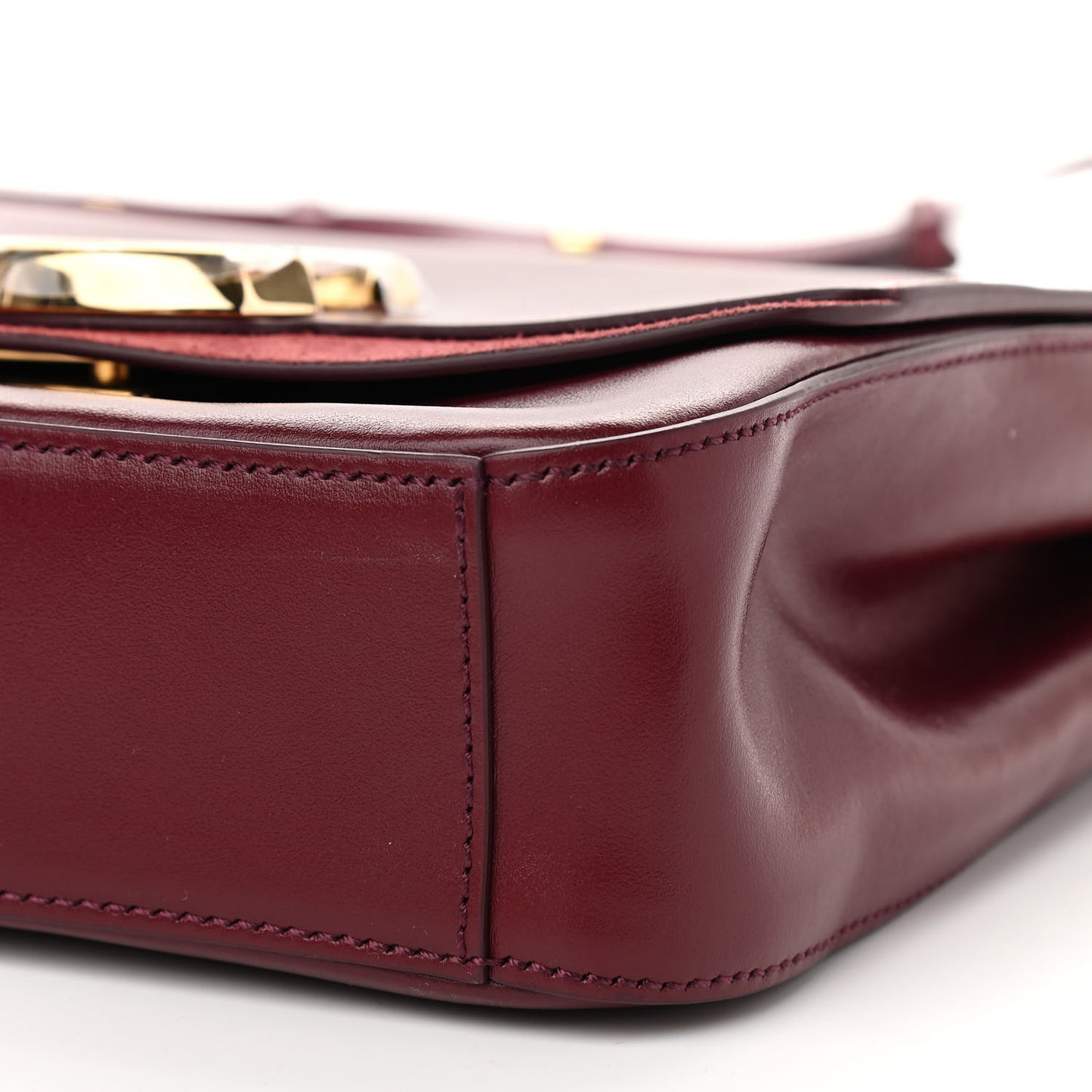 Calfskin Small C Double Carry Burnt Mahogany