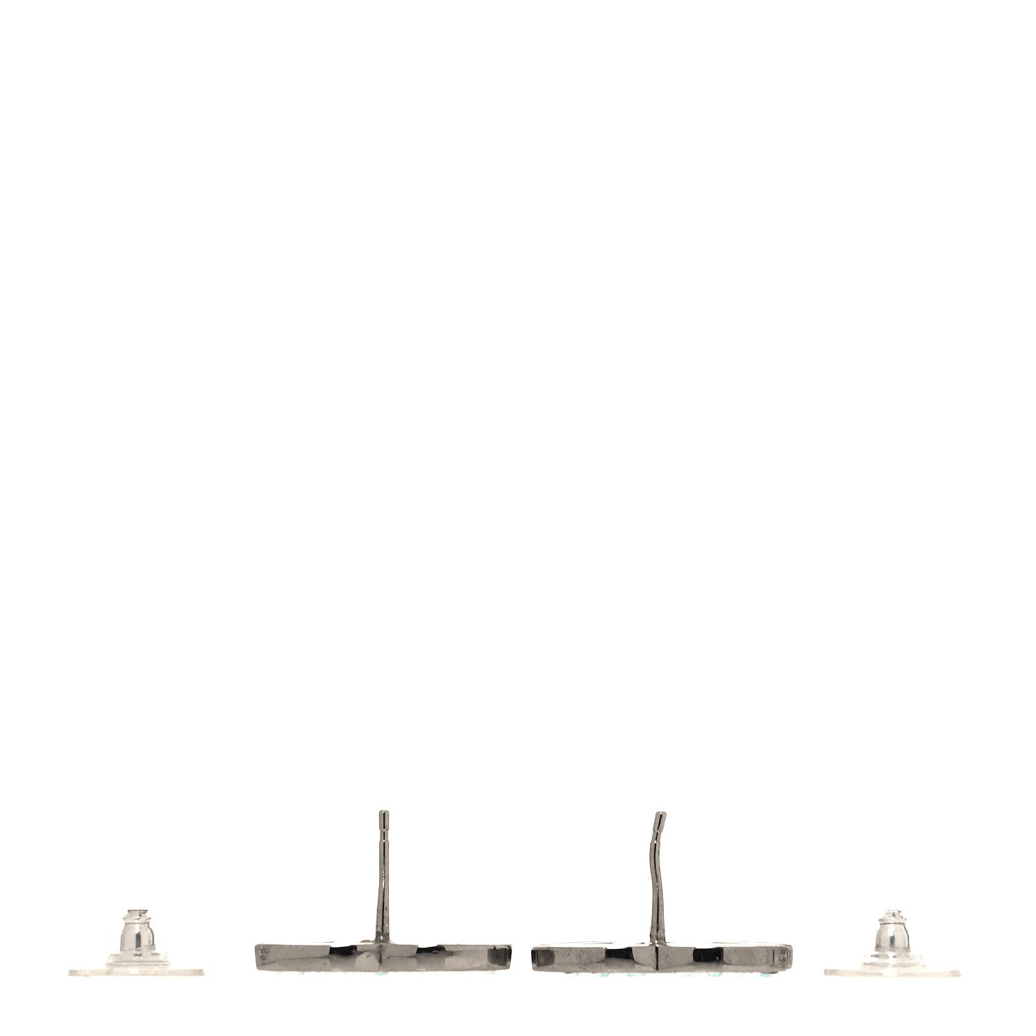 Chanel Iridescent Crystal CC Earrings Multicolor 3 of 4