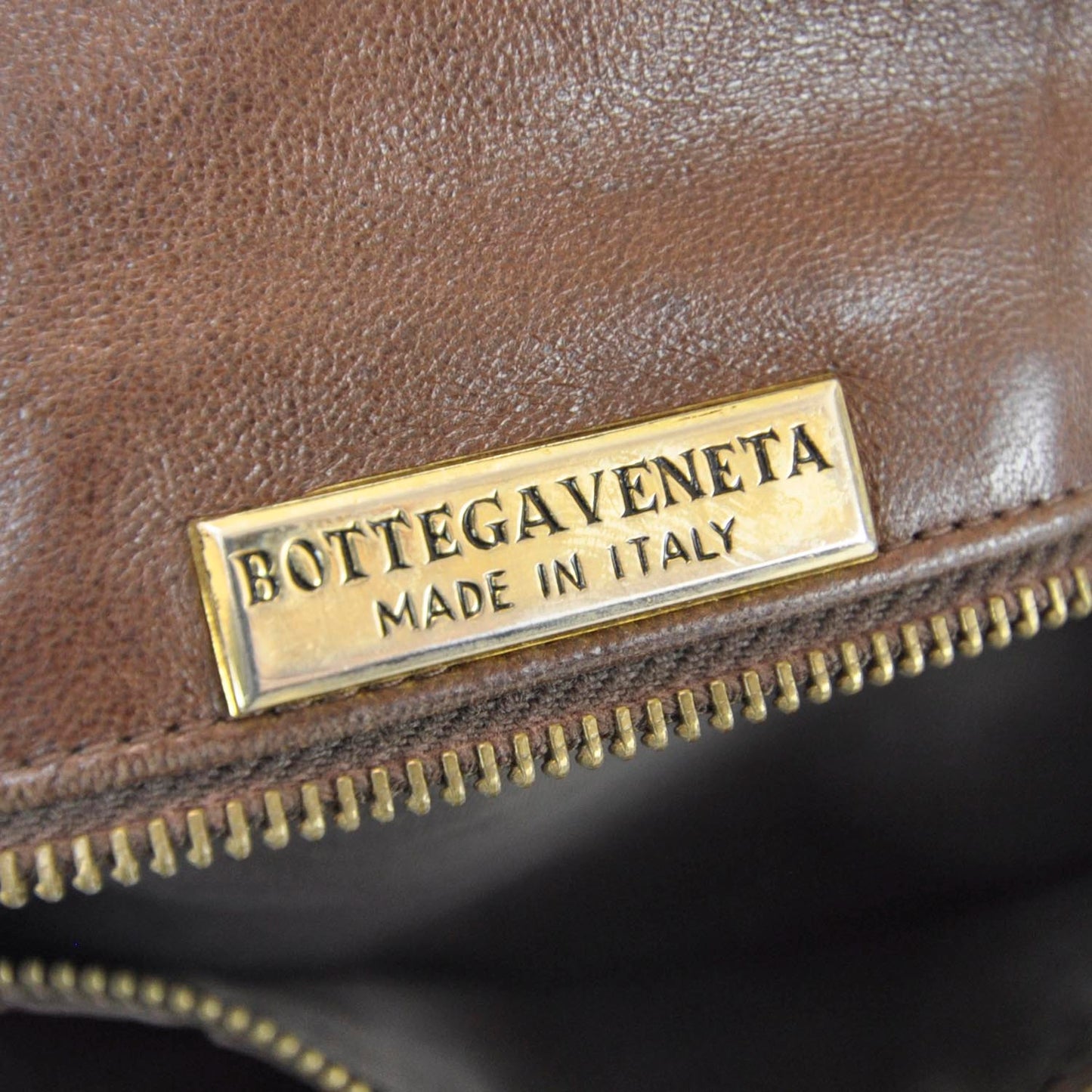 Vintage Intrecciato Clutch Brown
