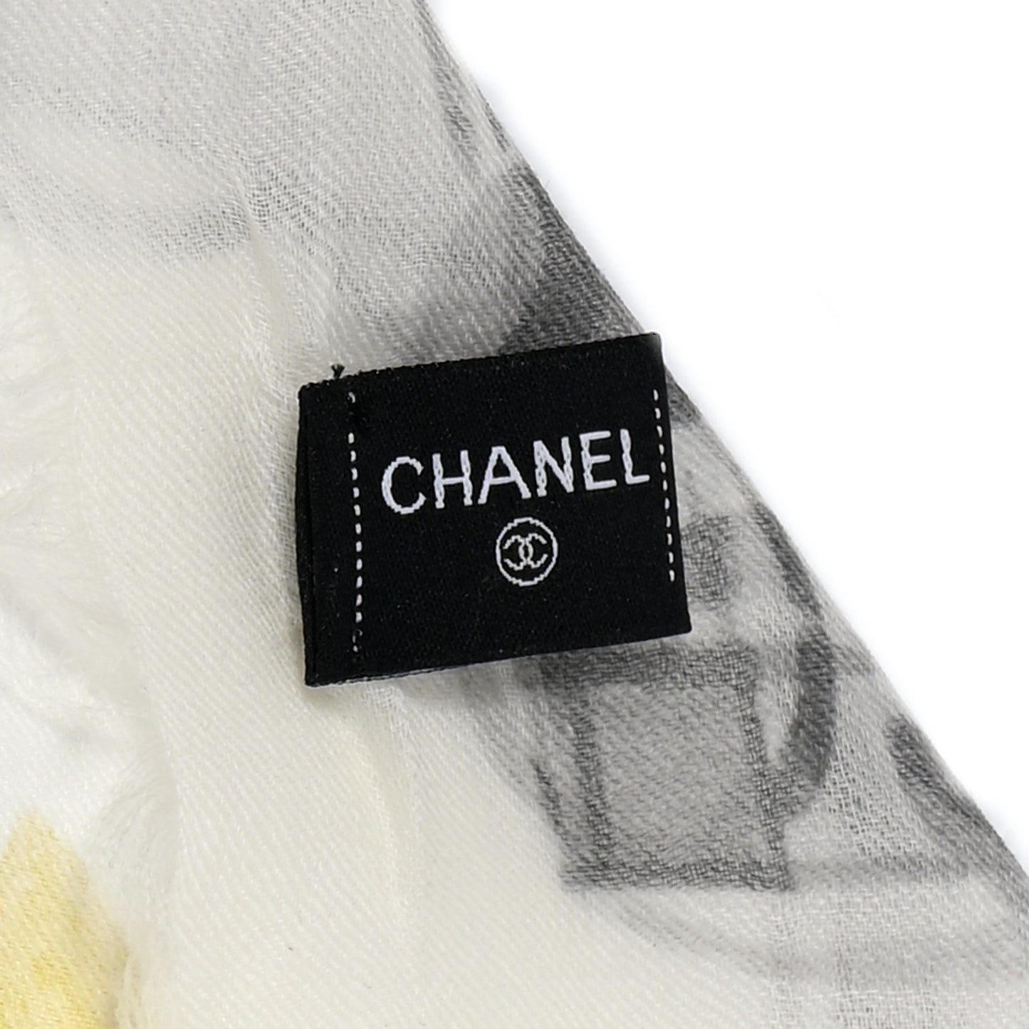Cashmere CC Camellia Scarf Shawl Ivory Multicolor