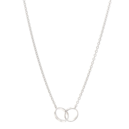 Cartier 18K White Gold Interlocking LOVE Necklace 1 of 6