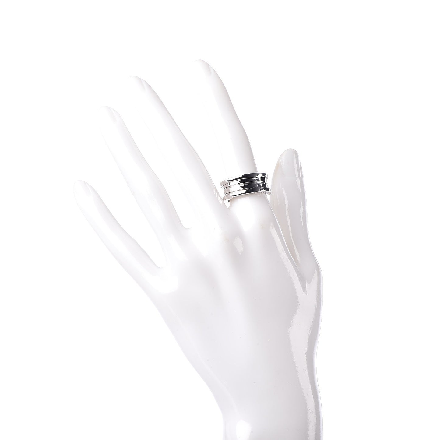 18K White Gold B.Zero1 Three-Band Ring 54 6.75