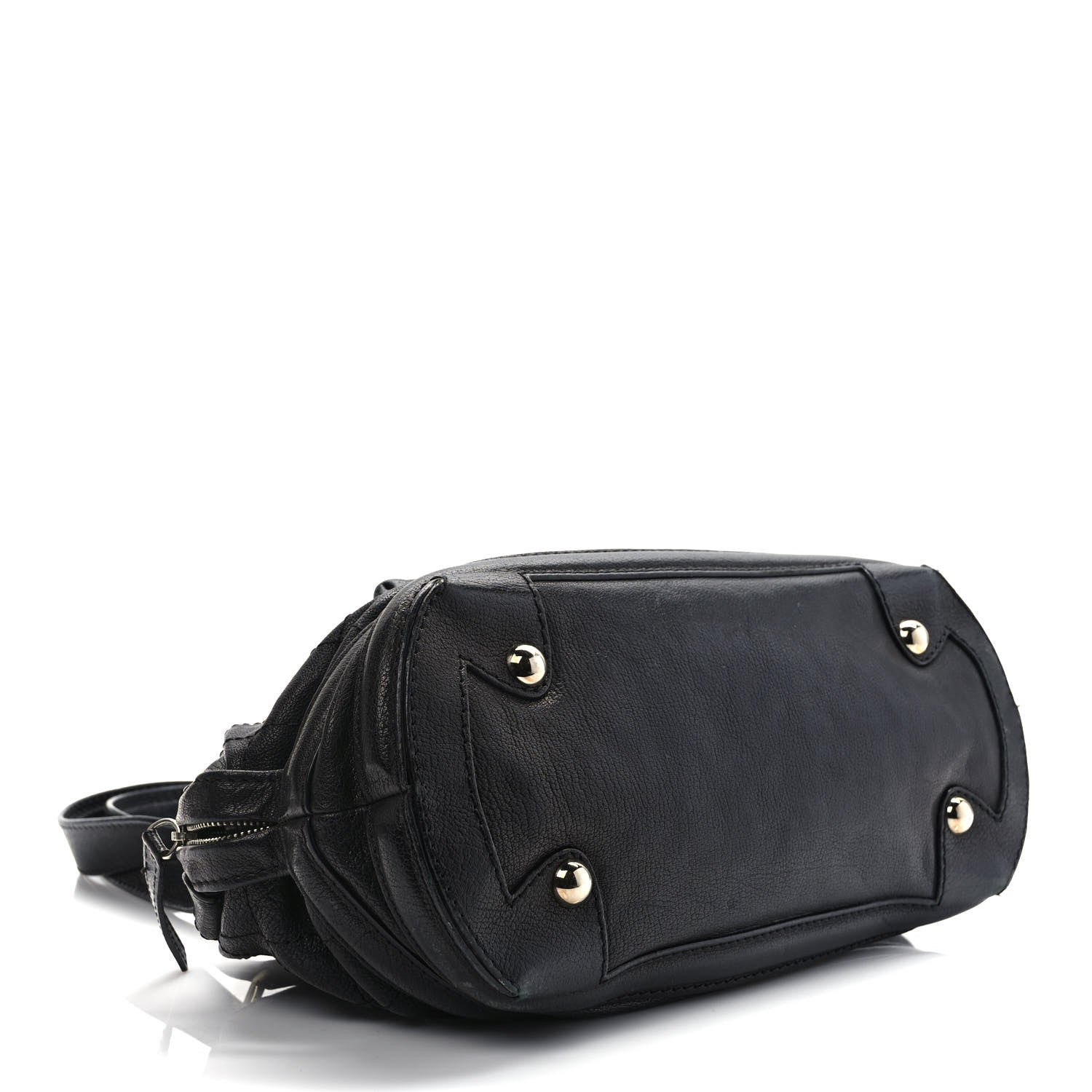 Chanel Goatskin Square Stitch Essential Bowler Black 3 of 10