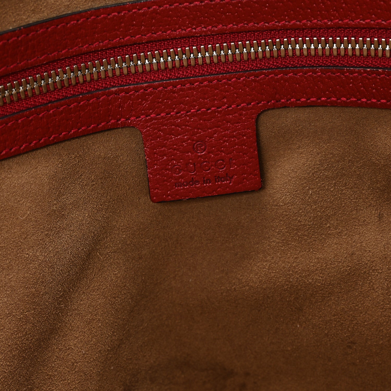 Gucci GG Supreme Monogram Tian Medium Shopping Tote Beige Multicolor Red 6 of 11