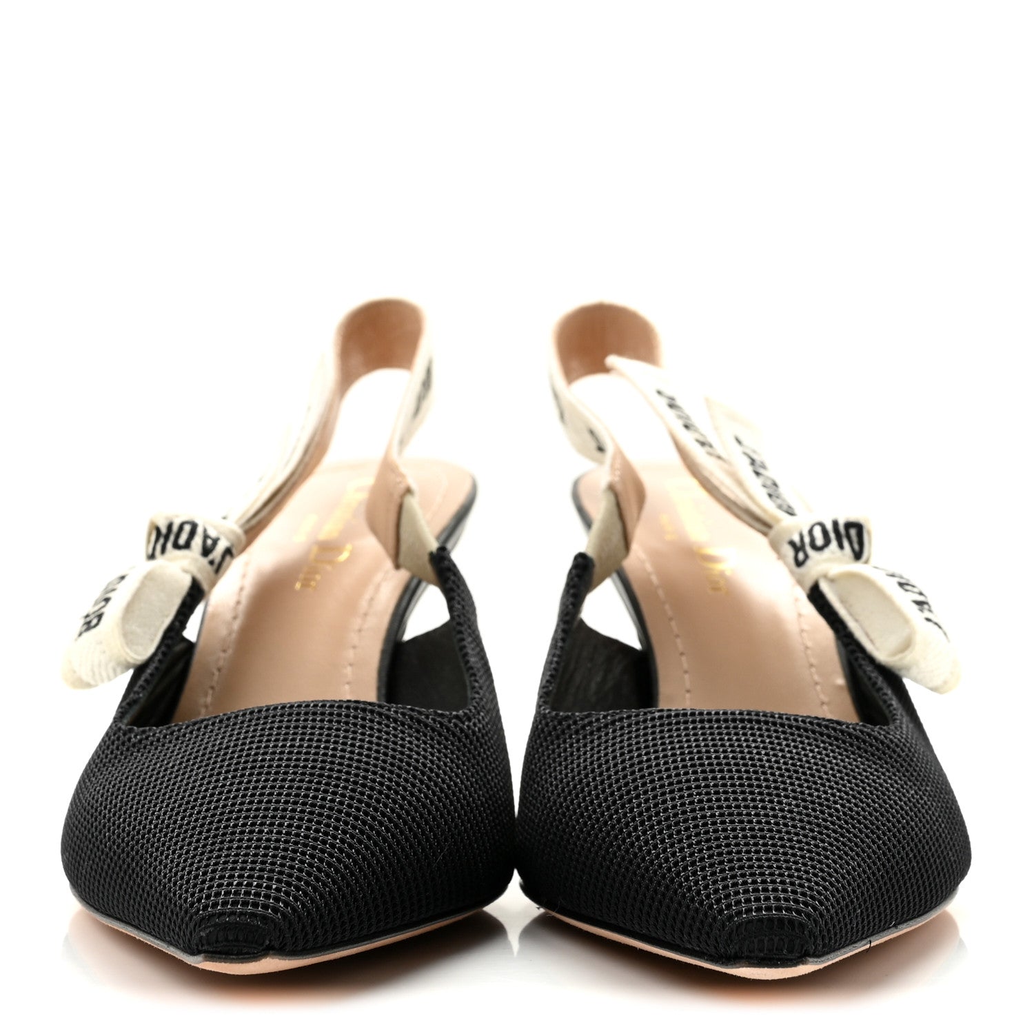Christian Dior Technical Canvas Ribbon J Adior Slingback 65mm Pumps 39 Black 3 of 9