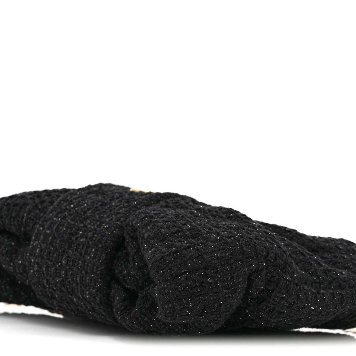 Tweed Quilted Mini Bow Bag Black