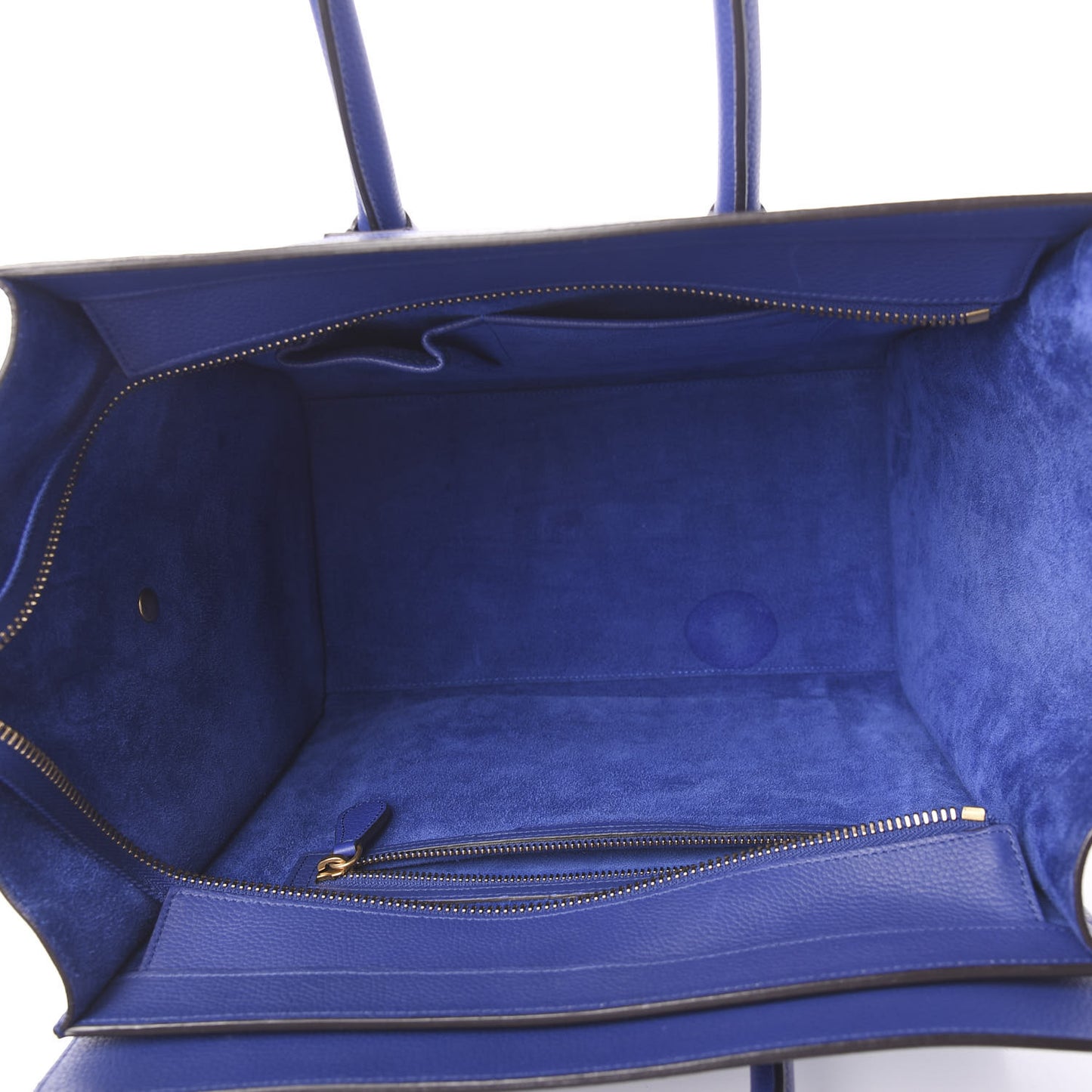 Drummed Calfskin Mini Luggage Indigo