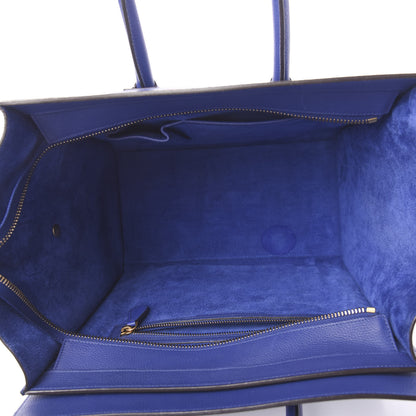 Celine Drummed Calfskin Mini Luggage Indigo 5 of 11