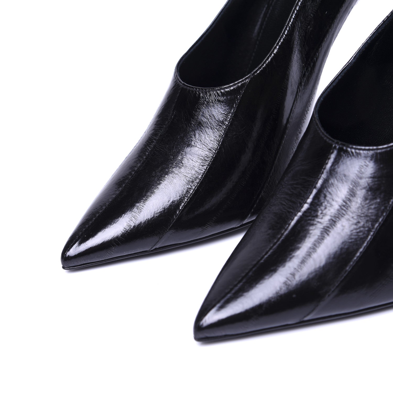Saint Laurent Shiny Eel Teddy High Vamp 105 Pumps 42 Black 5 of 14