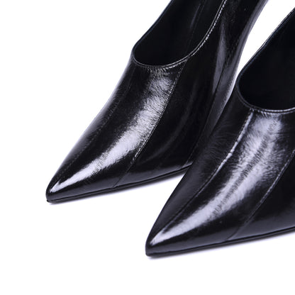 Saint Laurent Shiny Eel Teddy High Vamp 105 Pumps 42 Black 5 of 14