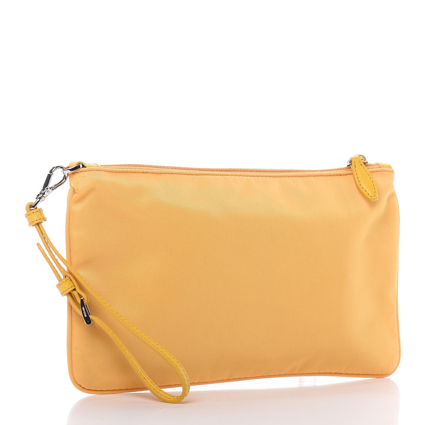 Tessuto Nylon Saffiano Wristlet Mimosa