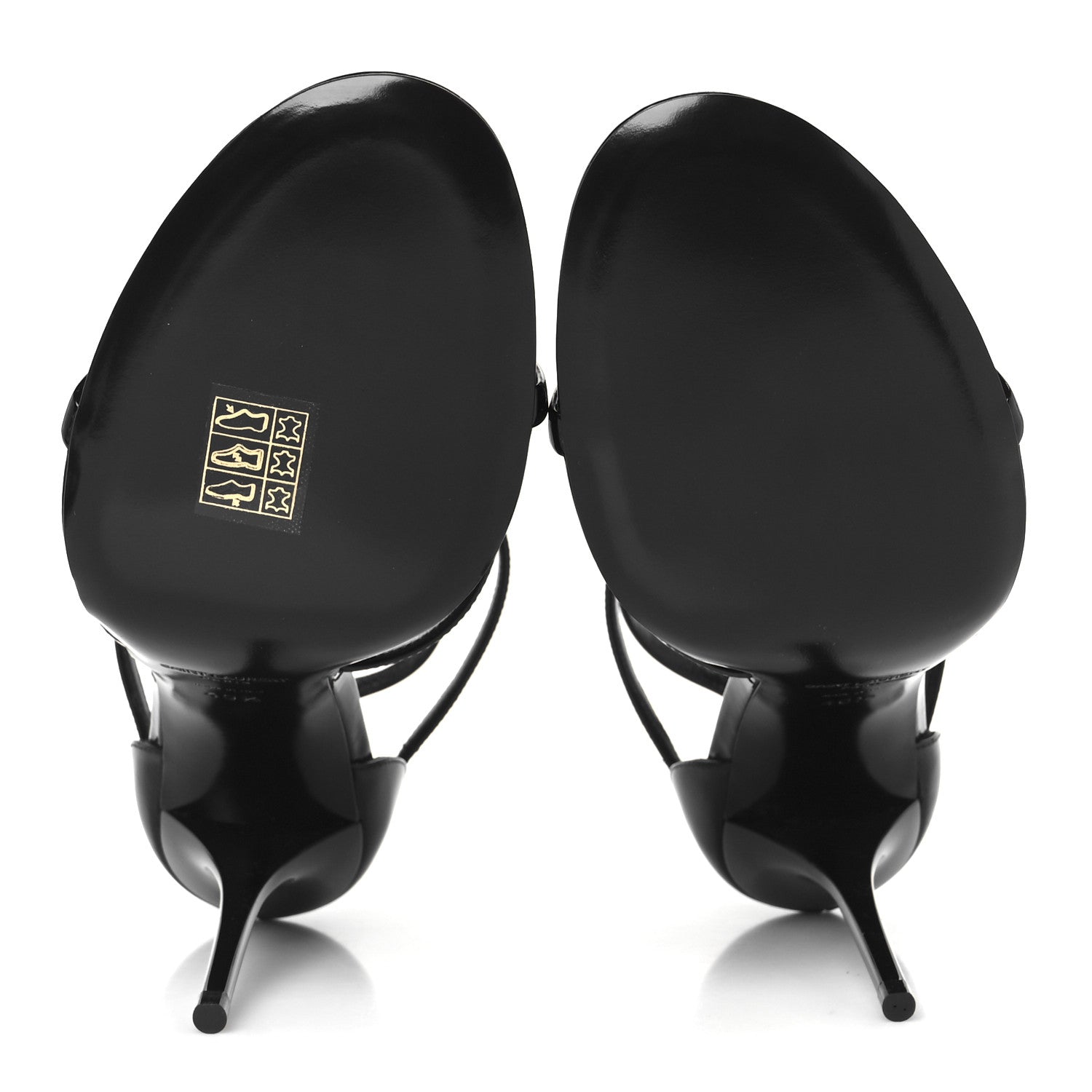 Saint Laurent Patent Cassandra 100 Ankle Strap Sandals 40.5 Black 6 of 10