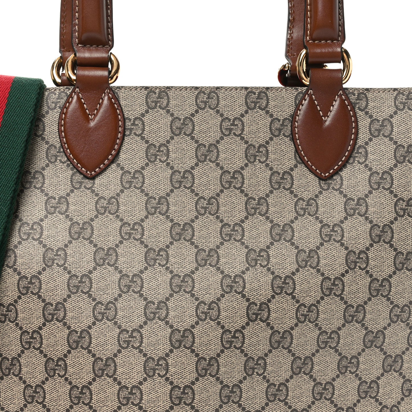 GG Supreme Monogram Reversible Tote Beige Tuscany