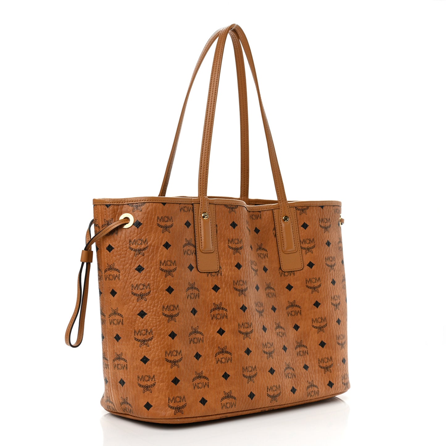 Visetos Medium Liz Reversible Shopper Tote Cognac