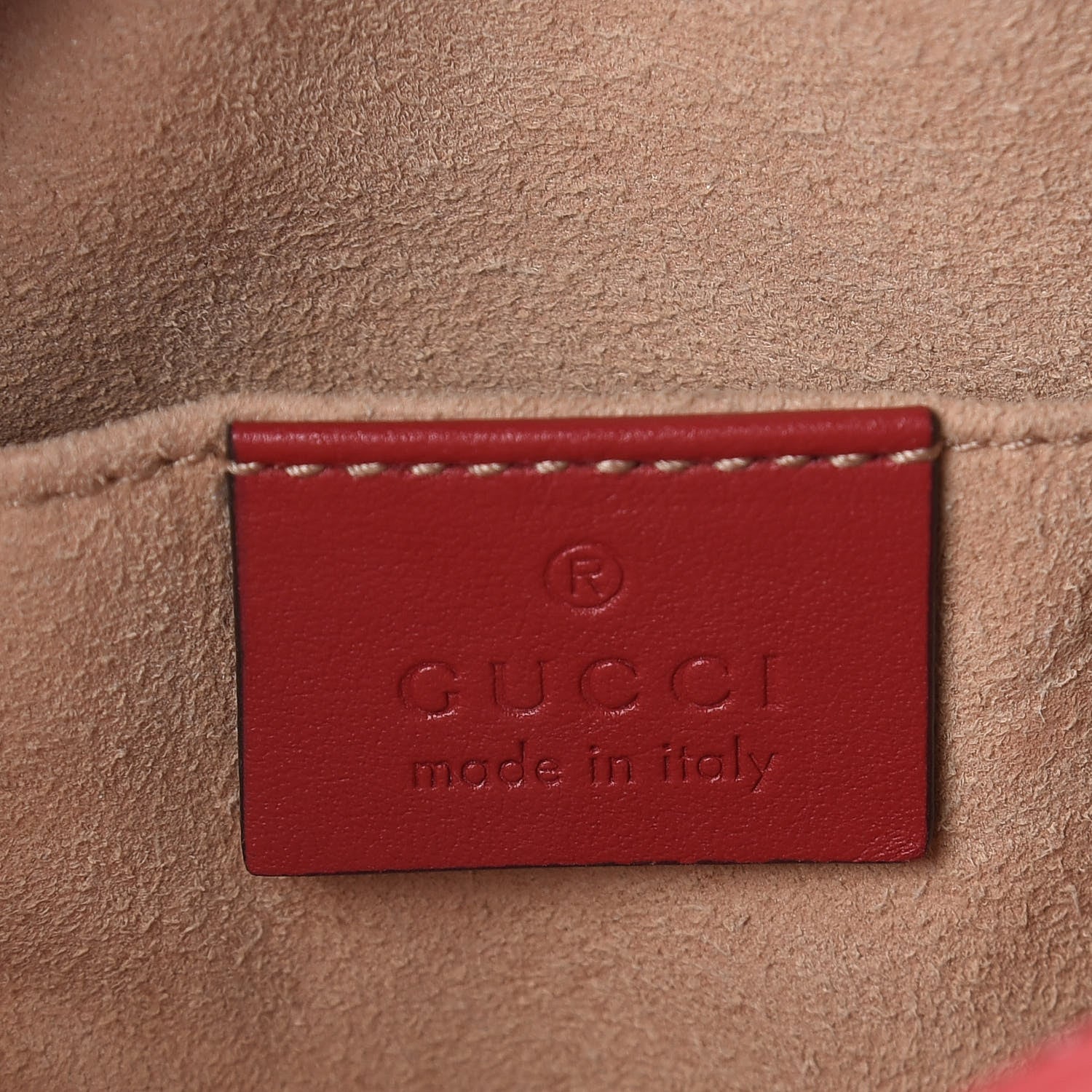 Gucci Calfskin Matelasse Mini GG Marmont Chain Shoulder Bag Hibiscus Red 6 of 11