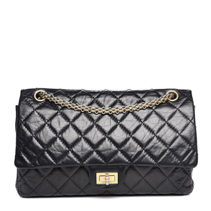 Chanel Aged Calfskin Quilted 50th Anniversary 2.55 Reissue 226 Flap Black 1 of 11