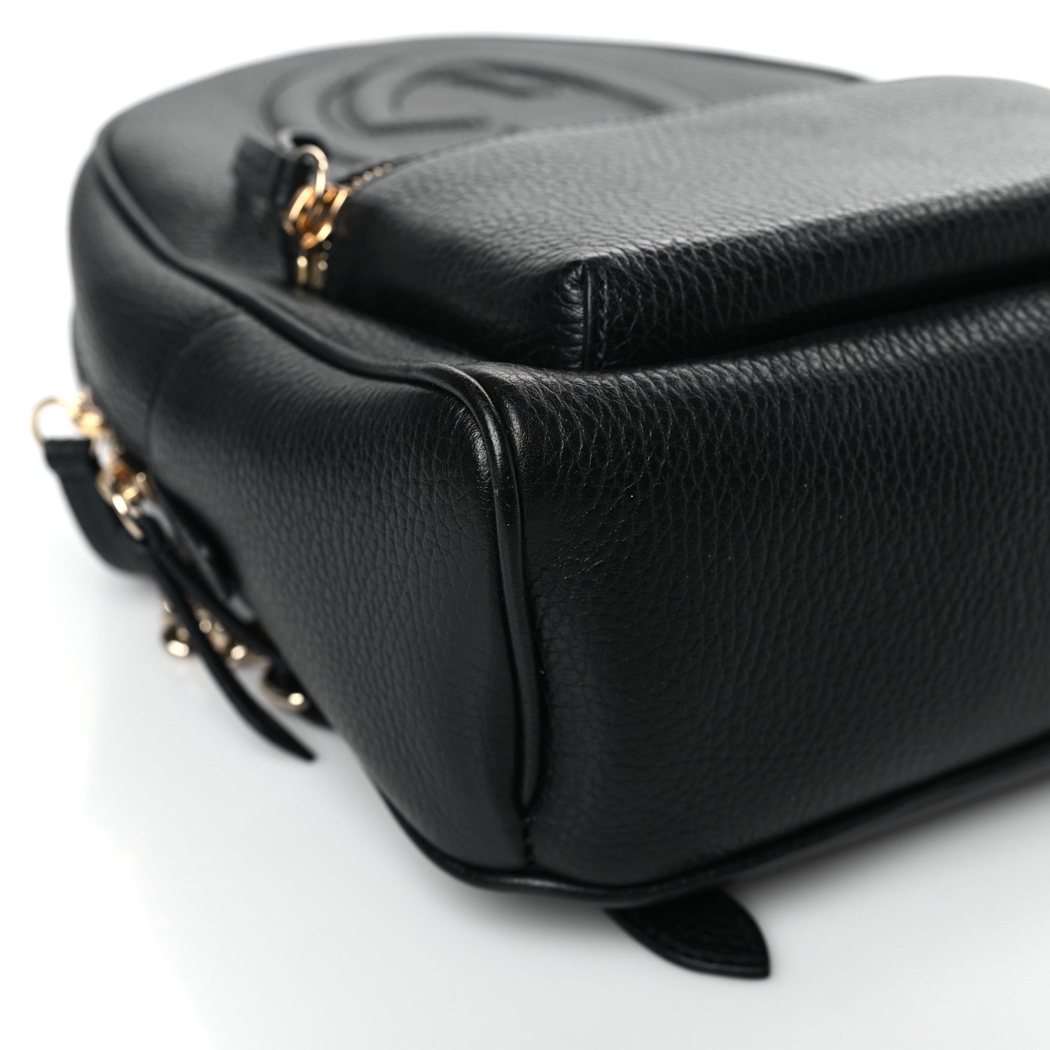 Gucci Pebbled Calfskin Soho Chain Backpack Black 8 of 9