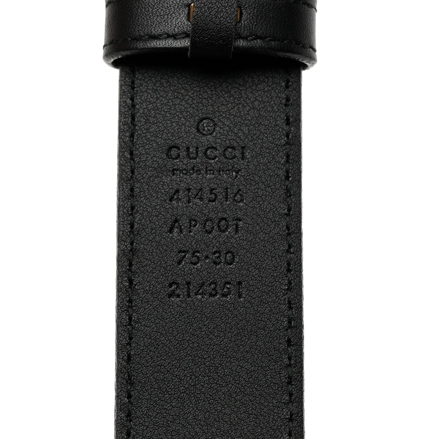 Gucci Calfskin Double G 30mm Belt 75 30 Black 5 of 5
