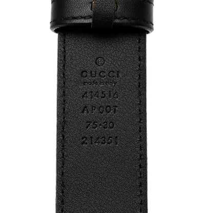 Gucci Calfskin Double G 30mm Belt 75 30 Black 5 of 5