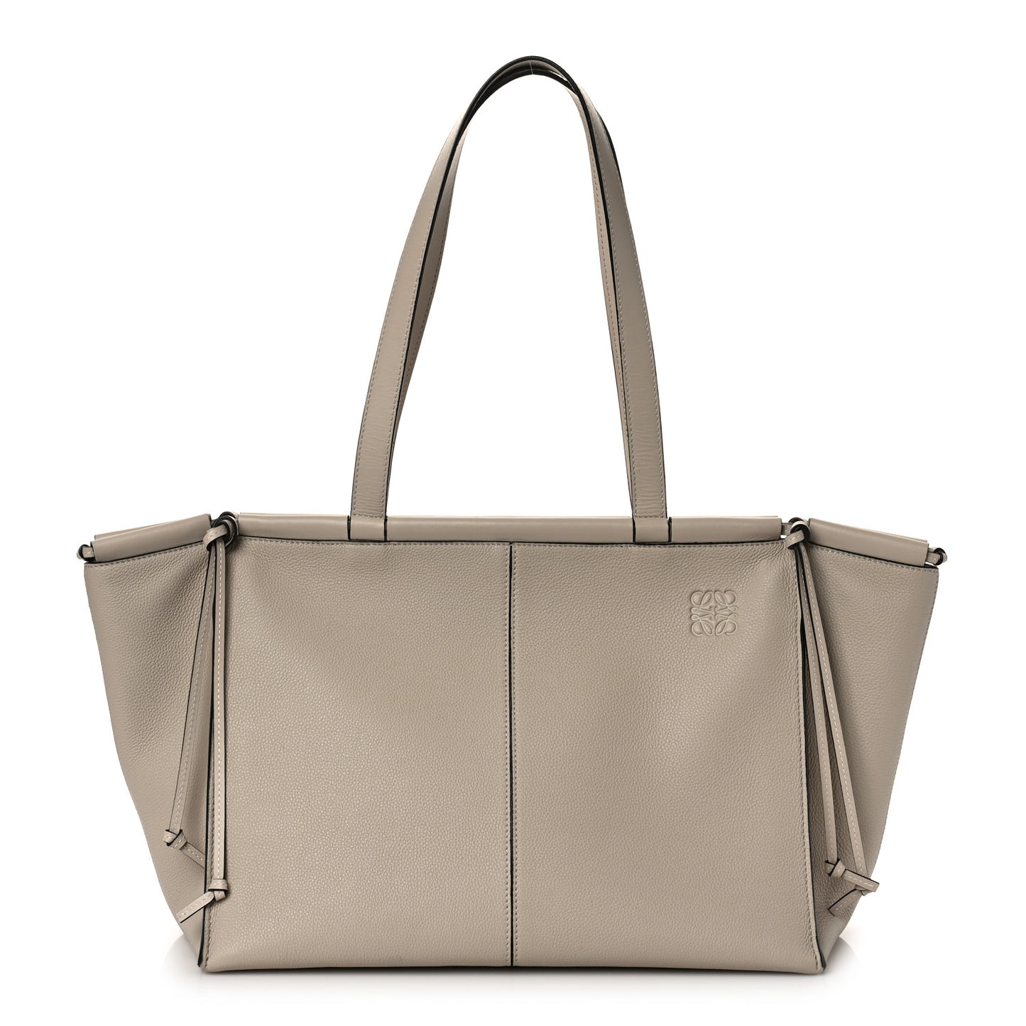 Soft Grained Calfskin Medium Cushion Tote Light Oat