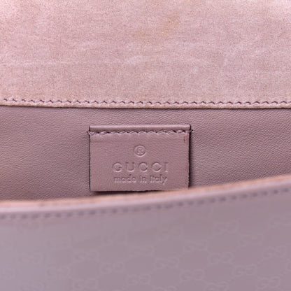 Gucci Patent Microguccissima Small Broadway Clutch Dark Cipria 6 of 9