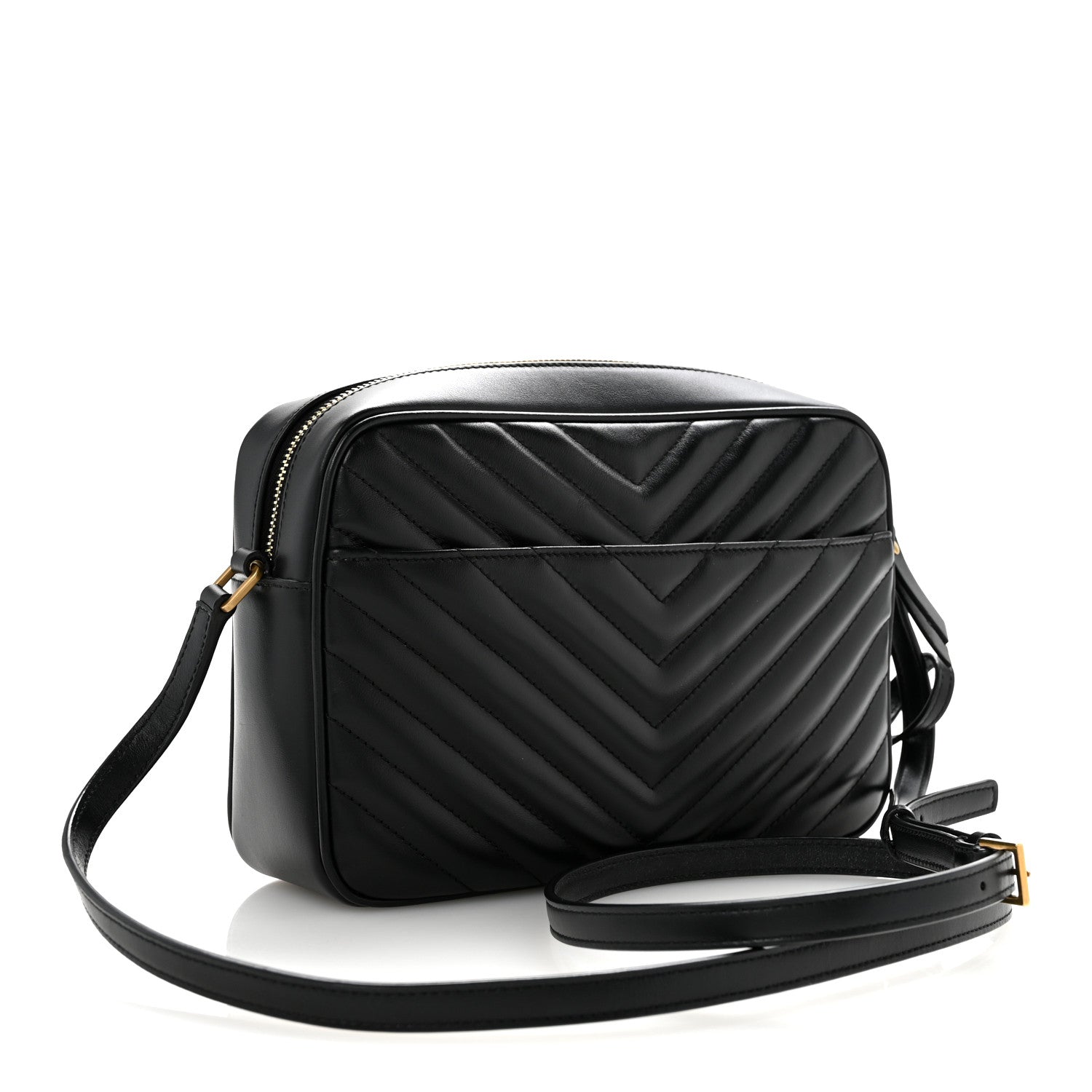 Saint Laurent Calfskin Matelasse Monogram Lou Camera Bag Black 3 of 10
