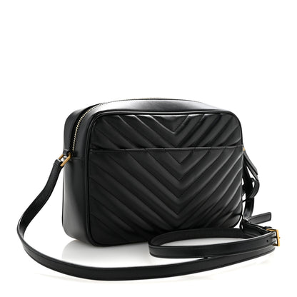 Saint Laurent Calfskin Matelasse Monogram Lou Camera Bag Black 3 of 10