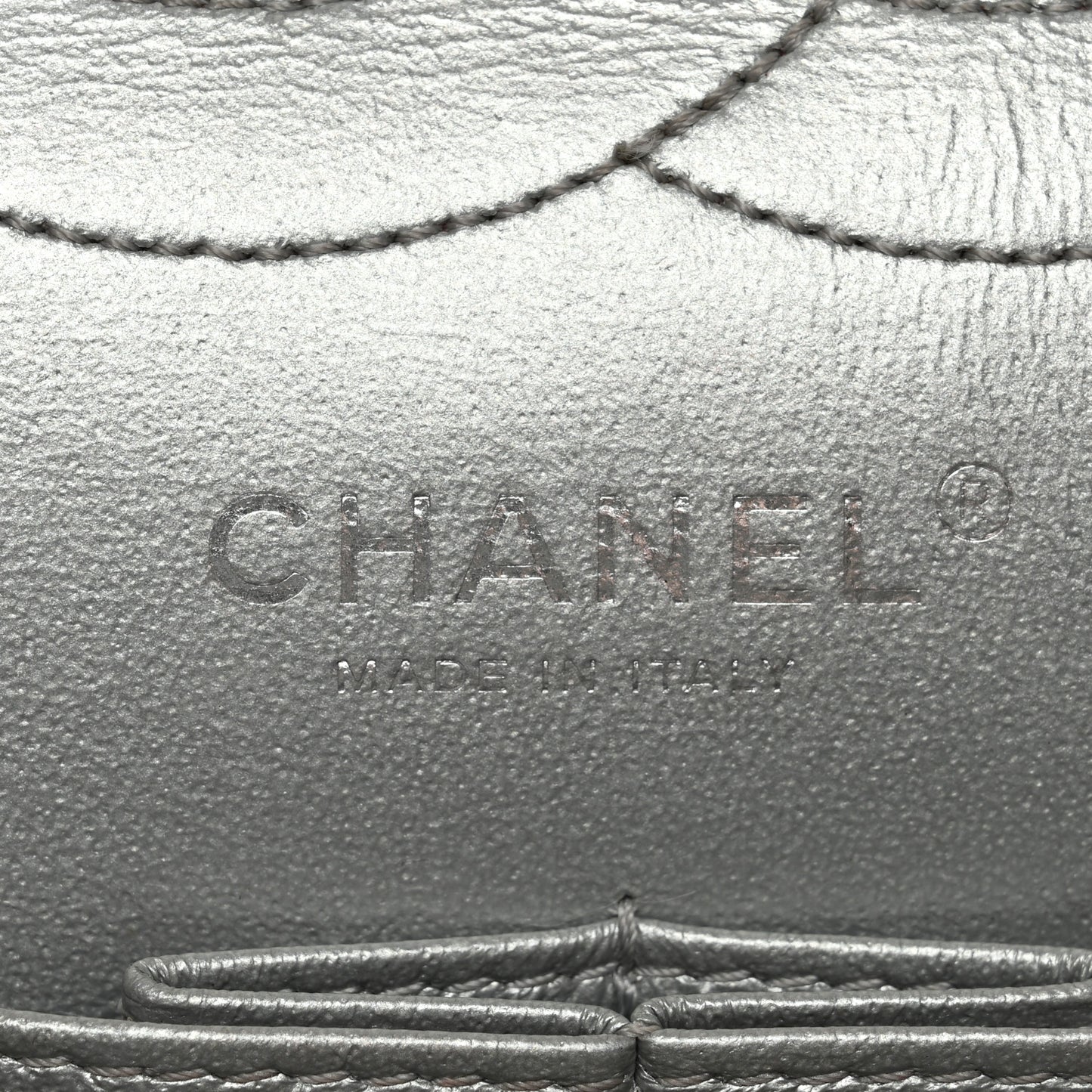 Metallic Aged Calfskin Quilted 2.55 Reissue 226 Flap Silver