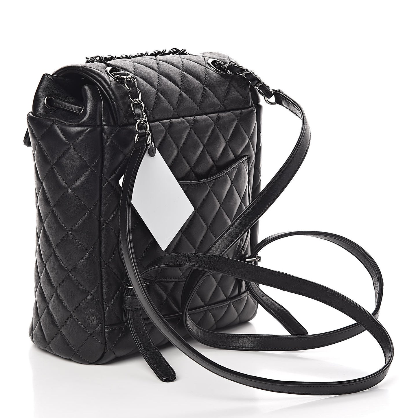 Lambskin Quilted Small Urban Spirit Backpack Black
