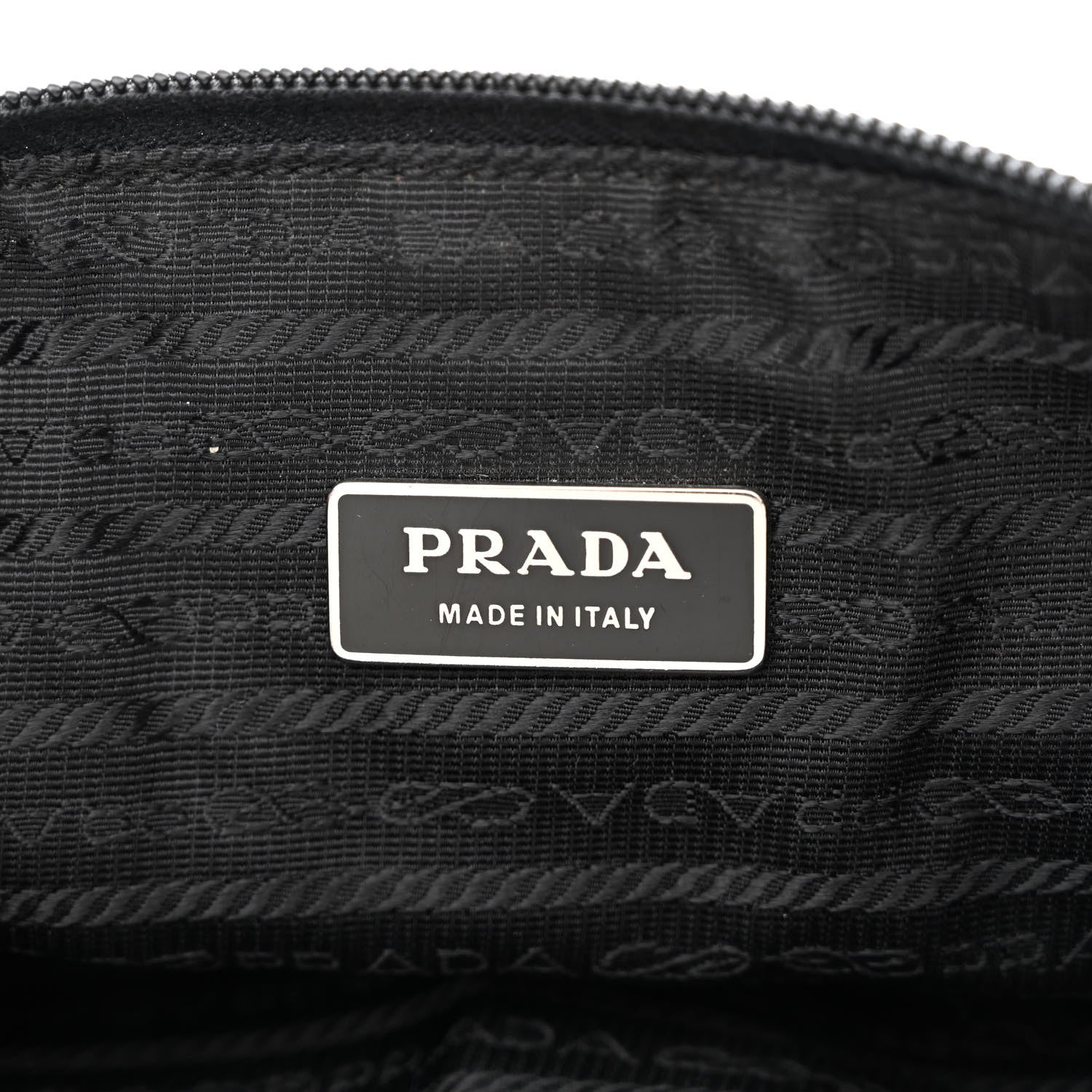 Prada Tessuto Nylon Soft Calfskin Sling Belt Bag Black 6 of 16