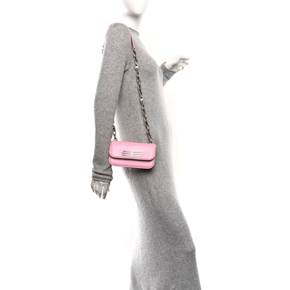 Balenciaga Calfskin Stripe Embossed Gossip Chain Bag XS Candy Pink 2 of 9