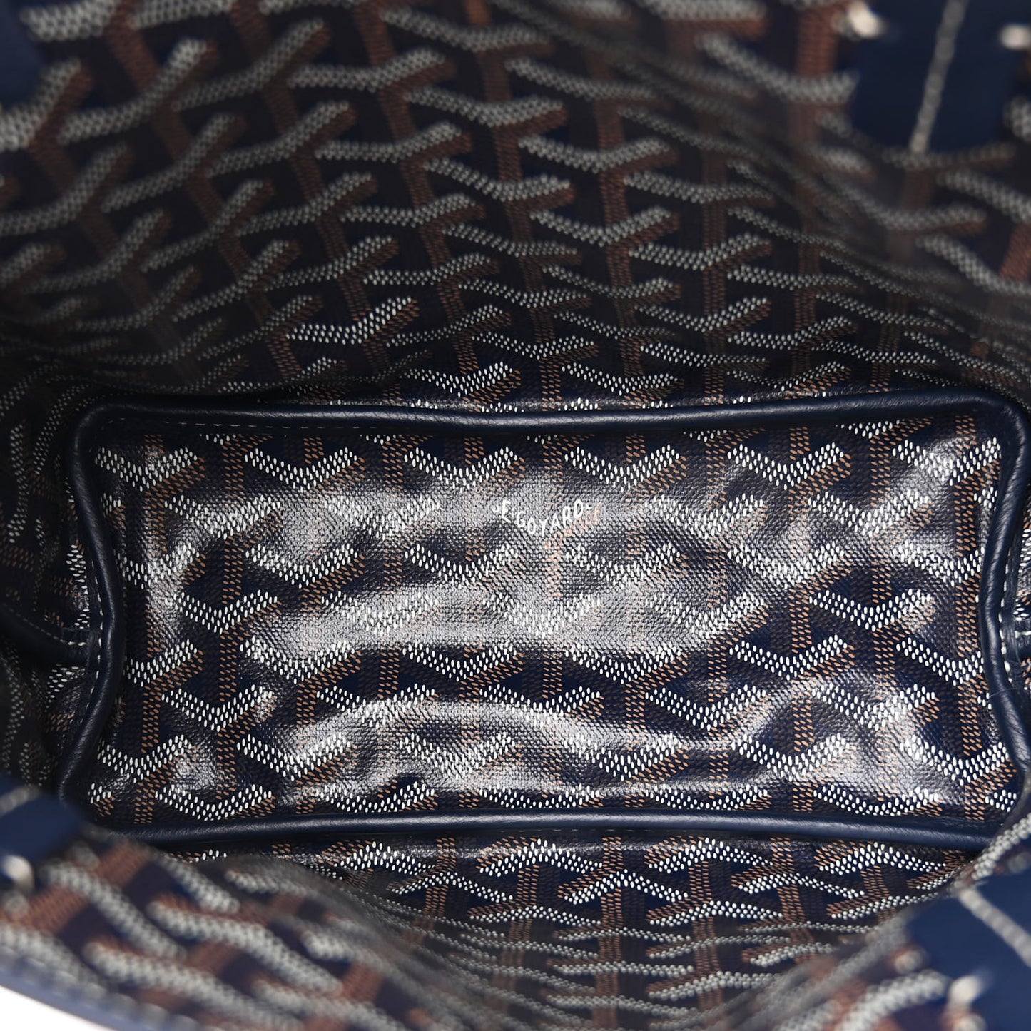 Goyardine Reversible Mini Anjou Navy