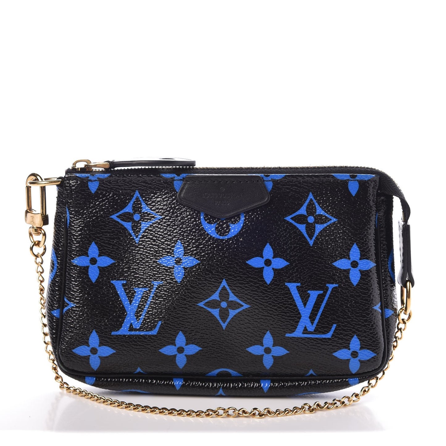 Colored Monogram Mini Pochette Accessories Blue Black