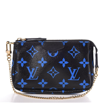 Louis Vuitton Colored Monogram Mini Pochette Accessories Blue Black 1 of 7