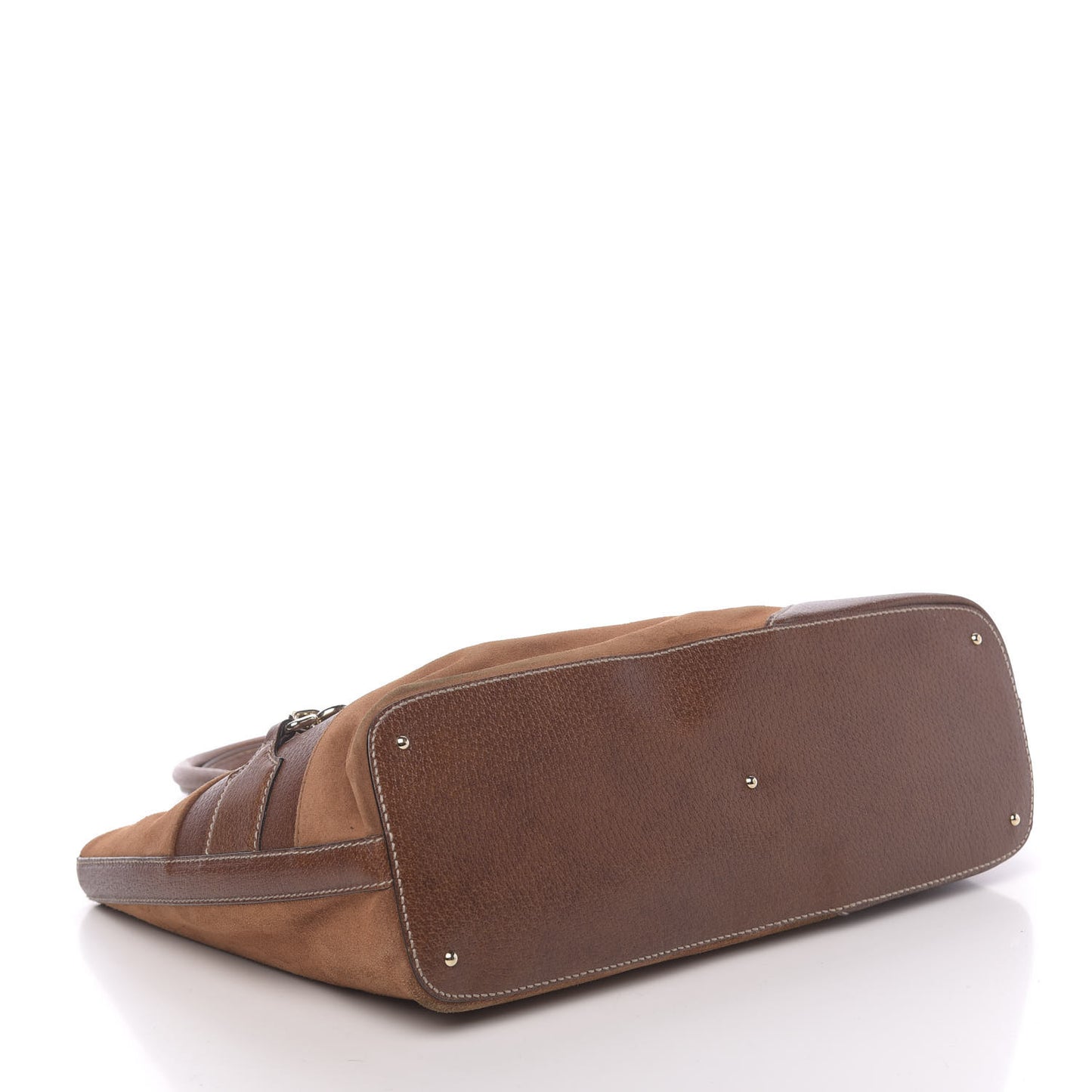 Suede Calfskin Medium Hasler Tote Brown