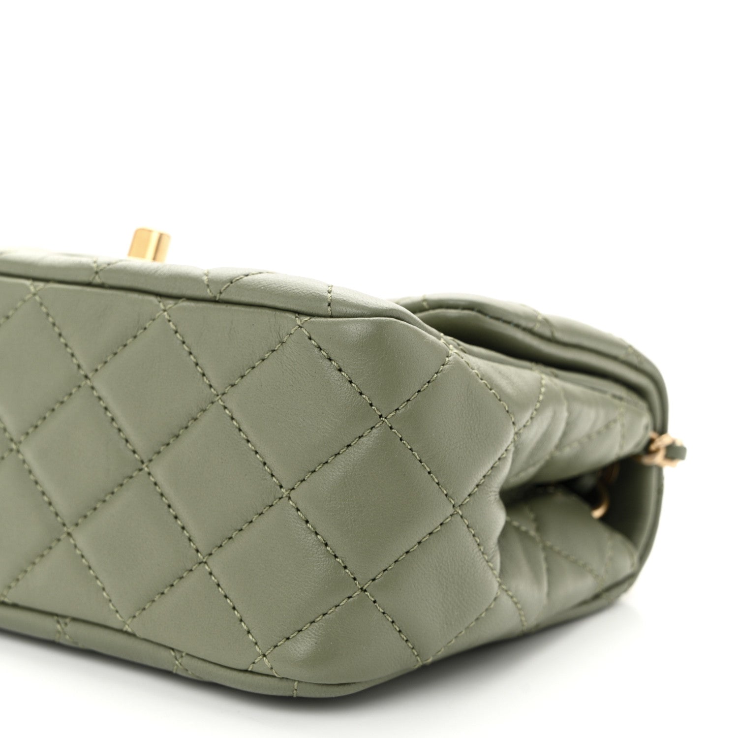 Chanel Lambskin Quilted Mini Pearl Crush Flap Green 10 of 10